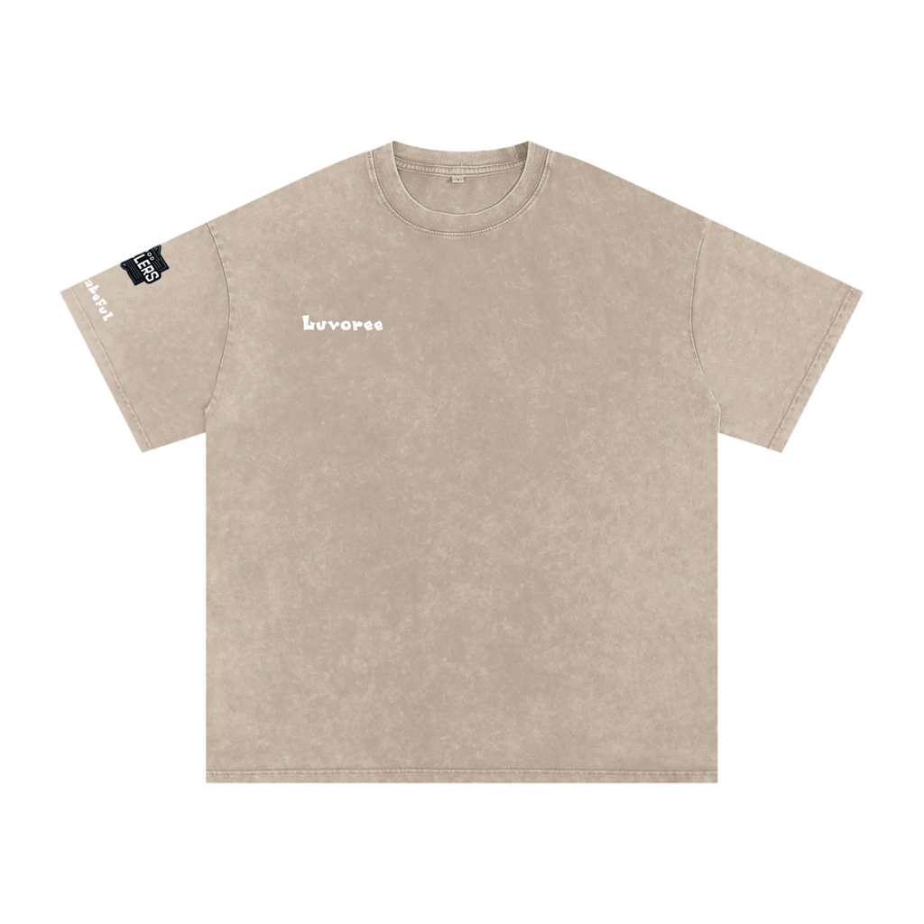 Snow Washed Oversized Cotton T-Shirt