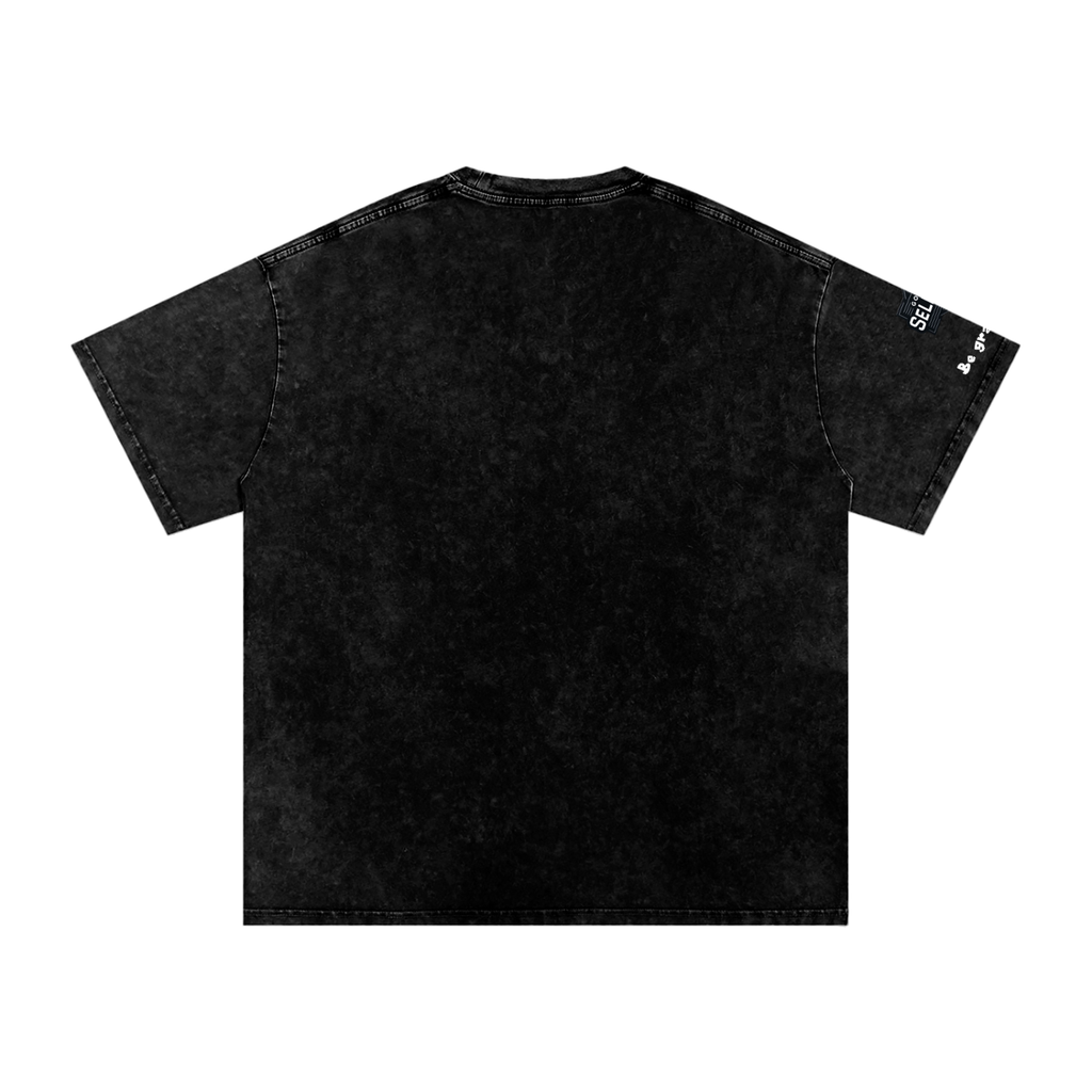 Snow Washed Oversized Cotton T-Shirt